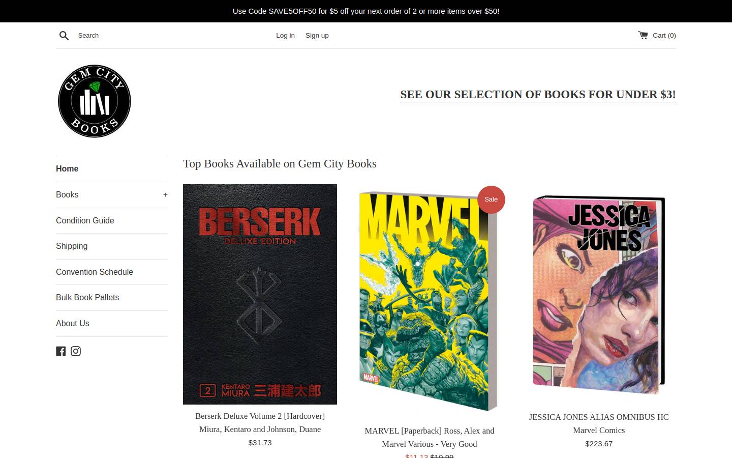 gemcitybooks.com homepage screenshot