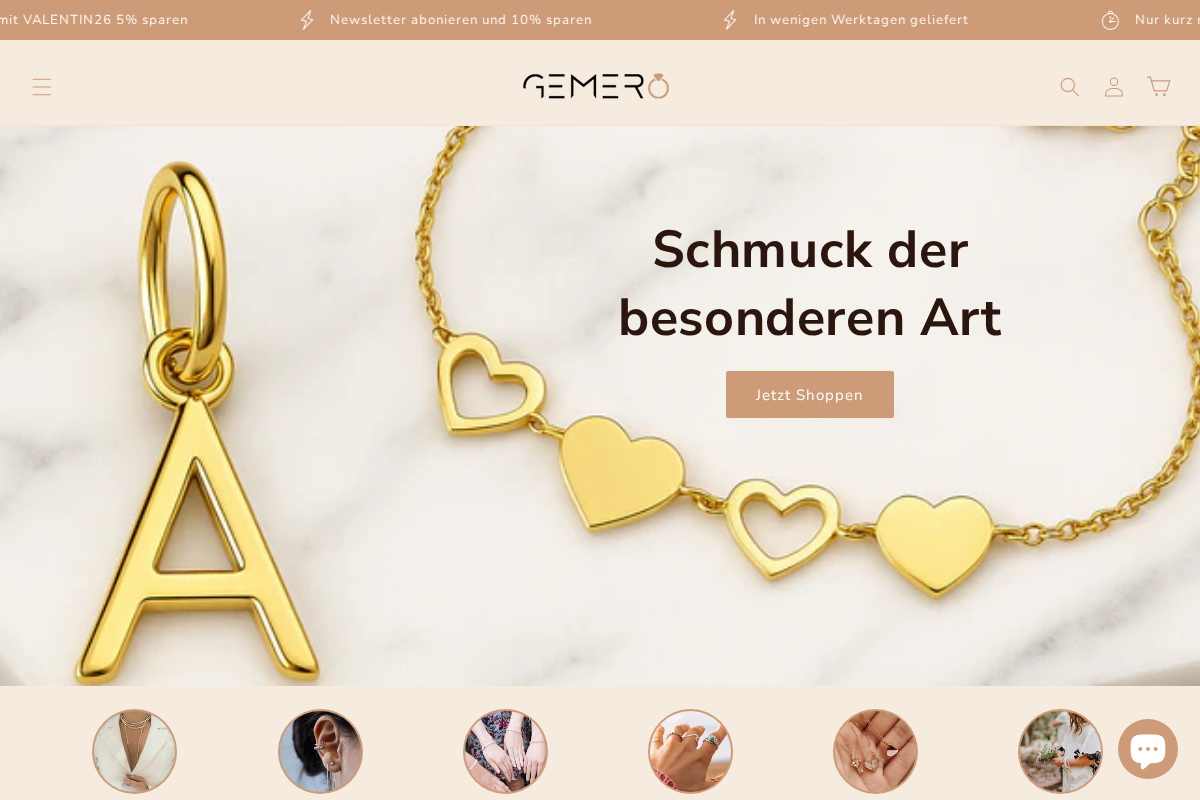 Gemero homepage screenshot