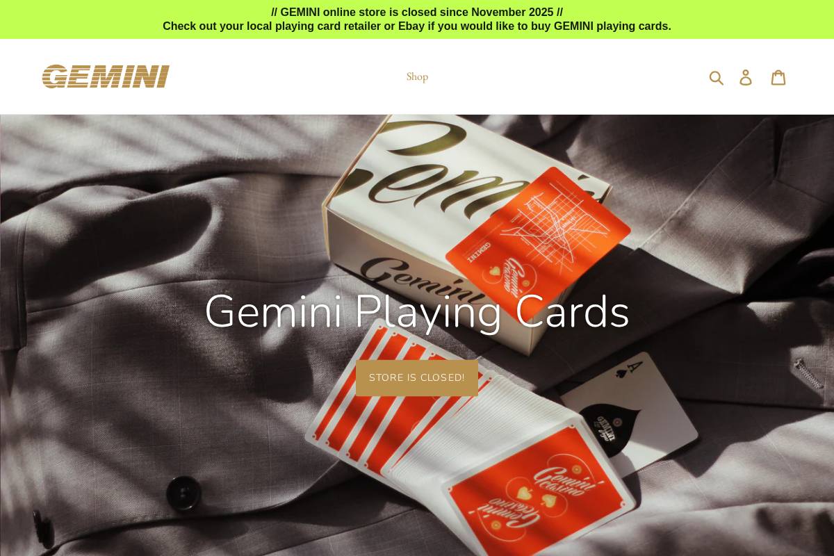 geminidecks.com homepage screenshot