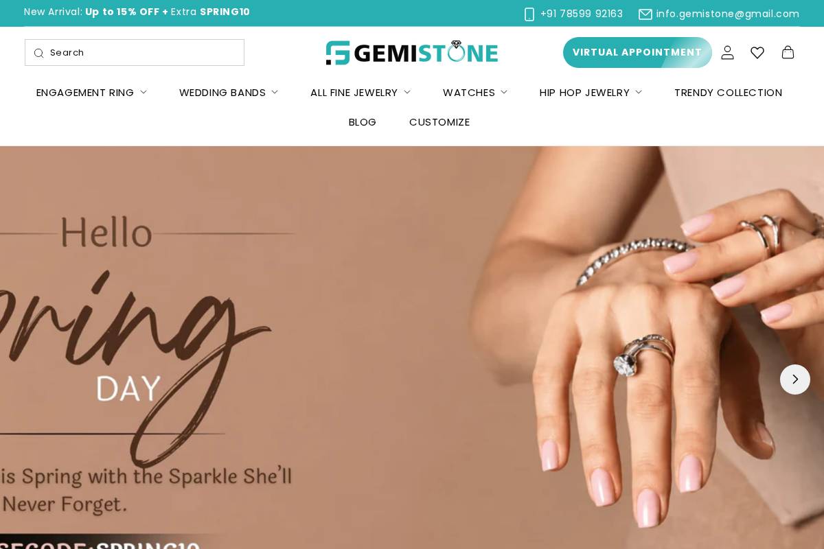 Gemistone homepage screenshot
