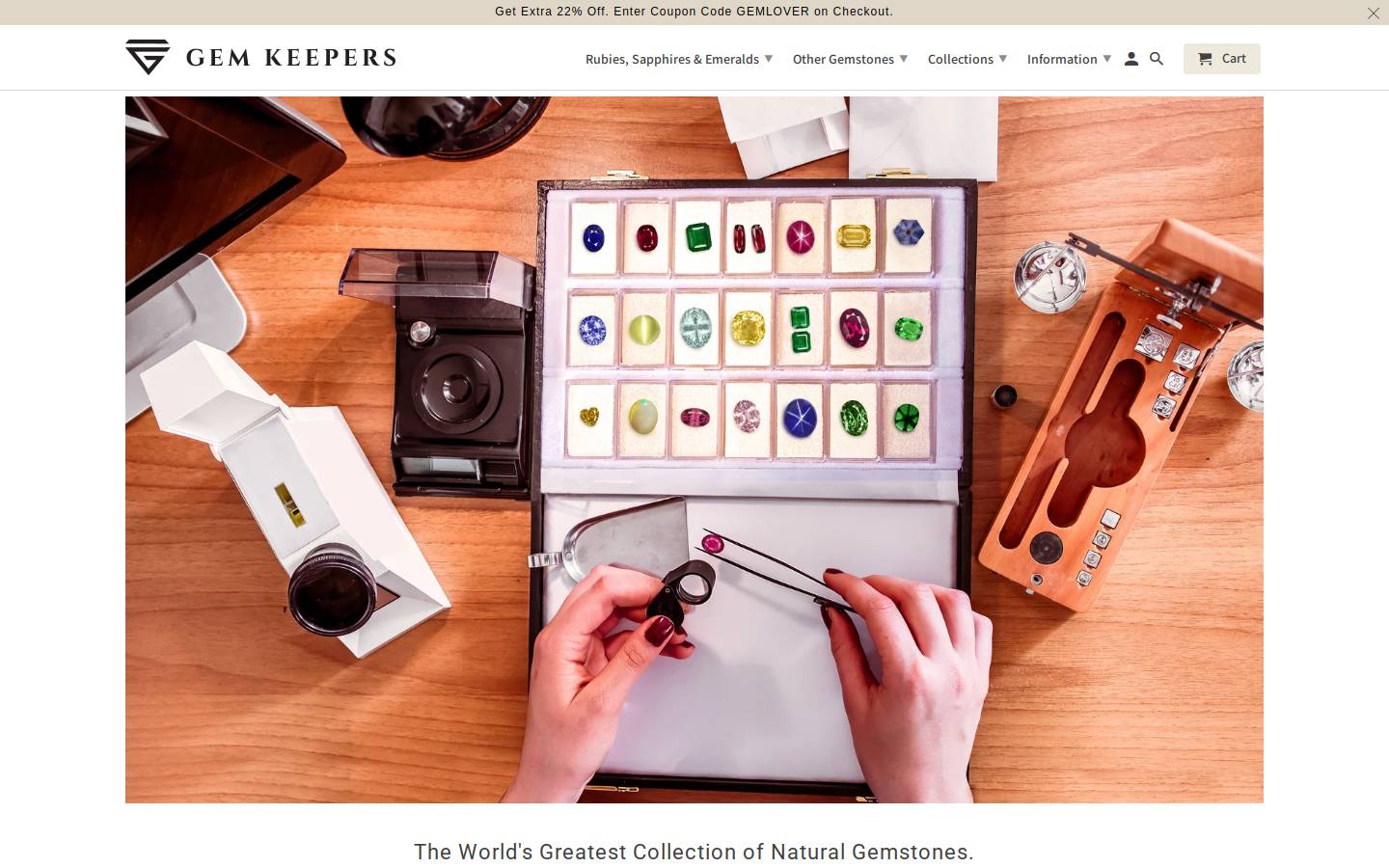 gemkeepers.com homepage screenshot