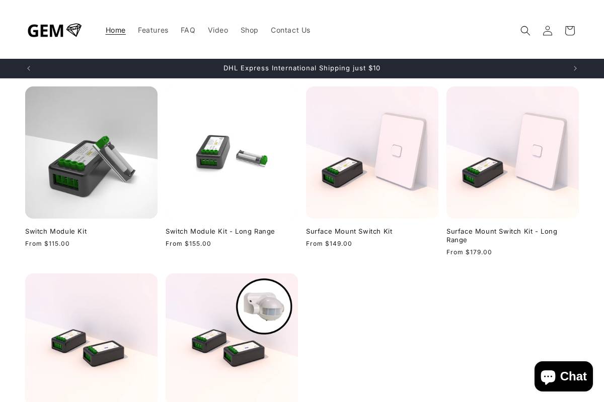 gemlighting.co.nz homepage screenshot