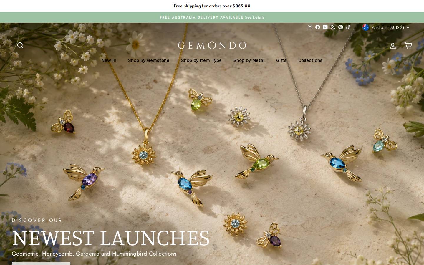 Gemondo Jewellery homepage screenshot