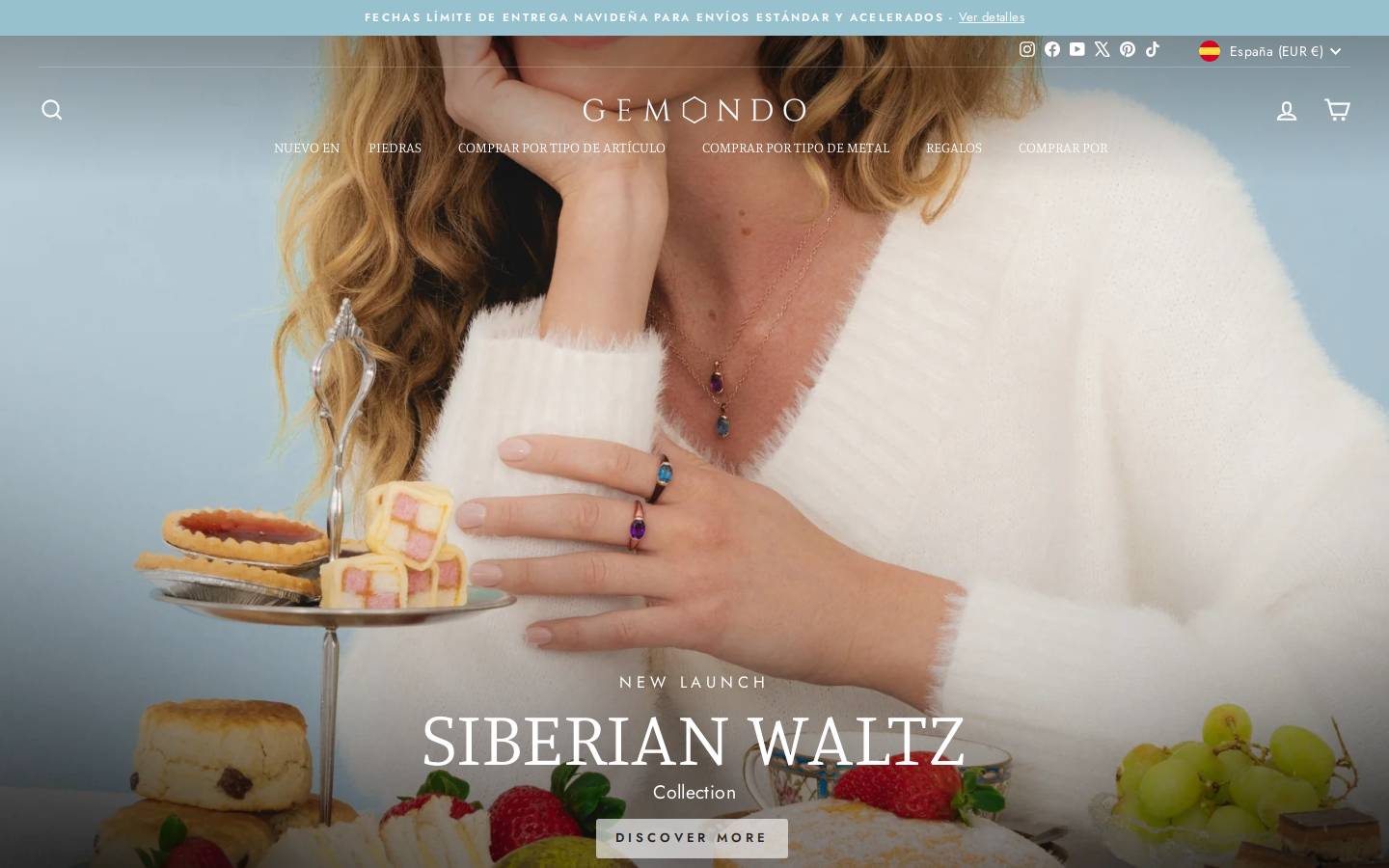 Gemondo Jewellery homepage screenshot