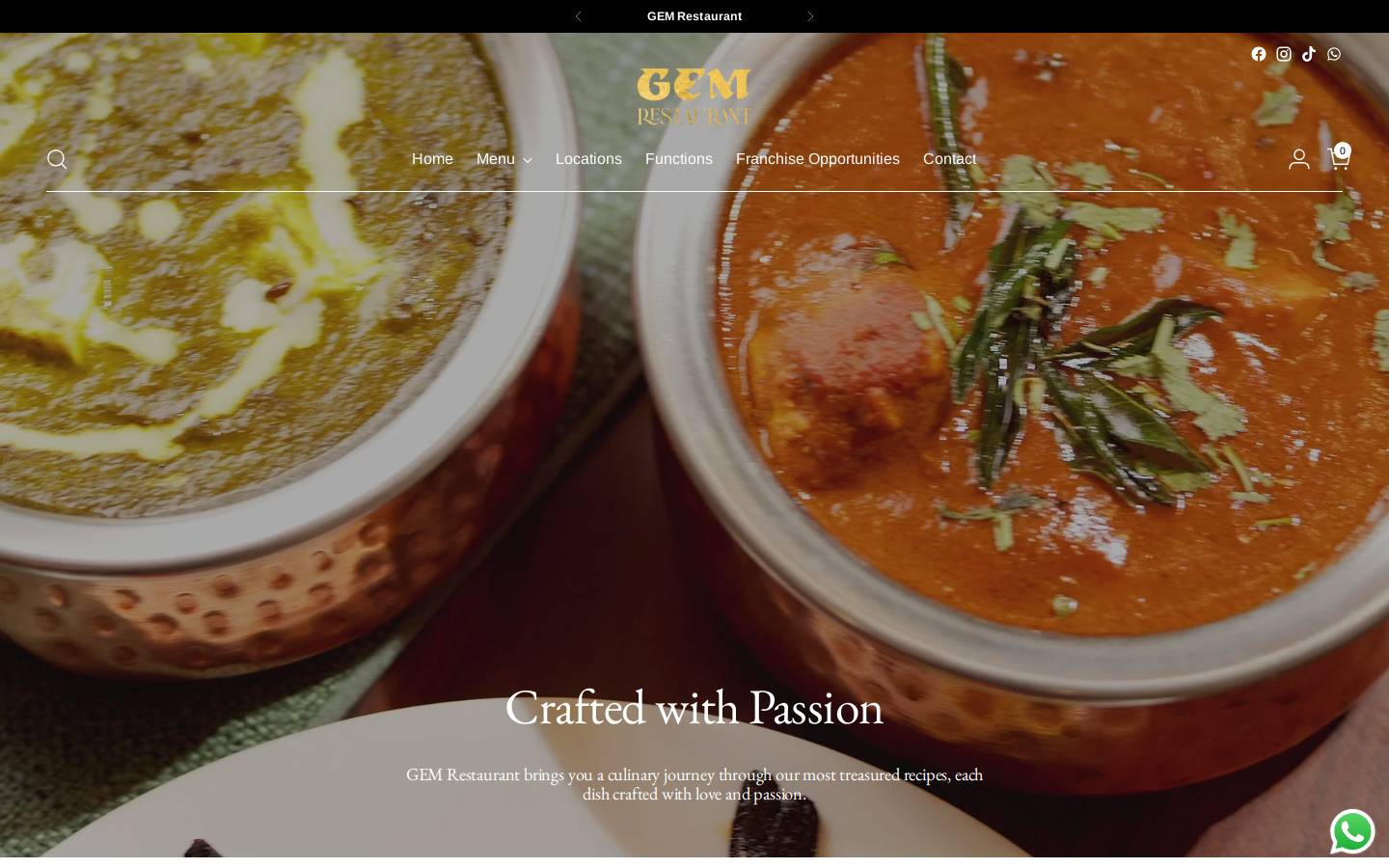 gemrestaurant.com.my homepage screenshot