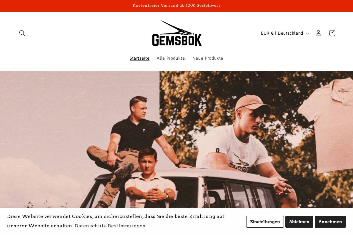 gemsbok.de homepage screenshot