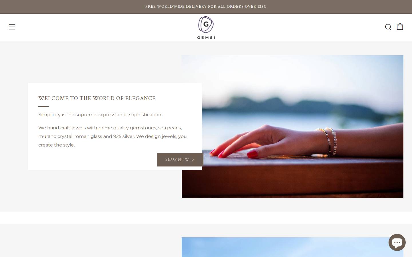 Gemsi homepage screenshot