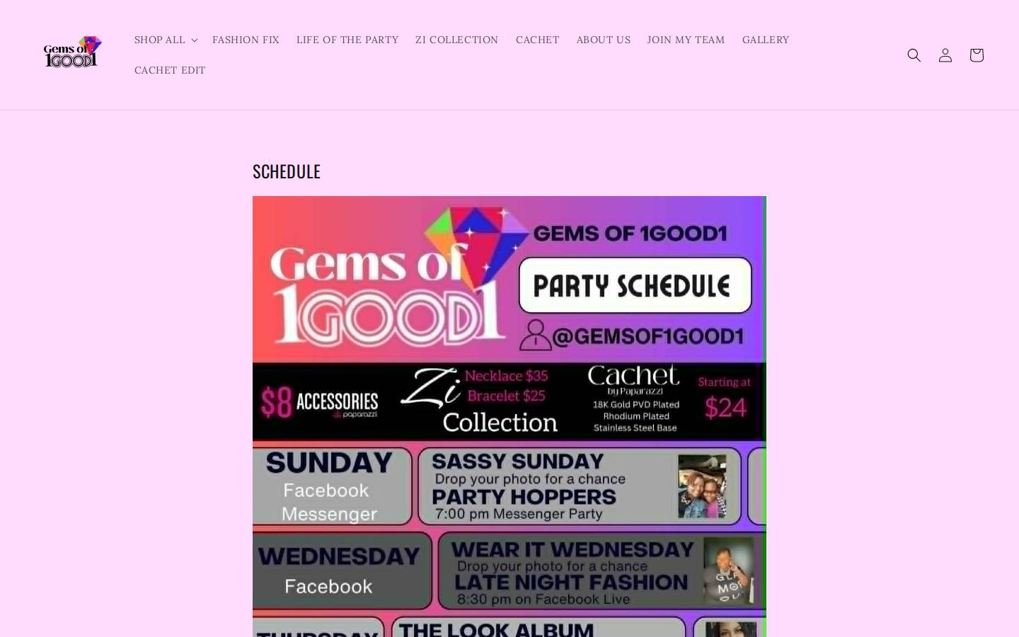 gemsof1good1.com homepage screenshot