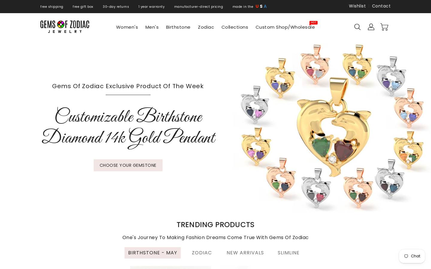 gemsofzodiac.com homepage screenshot