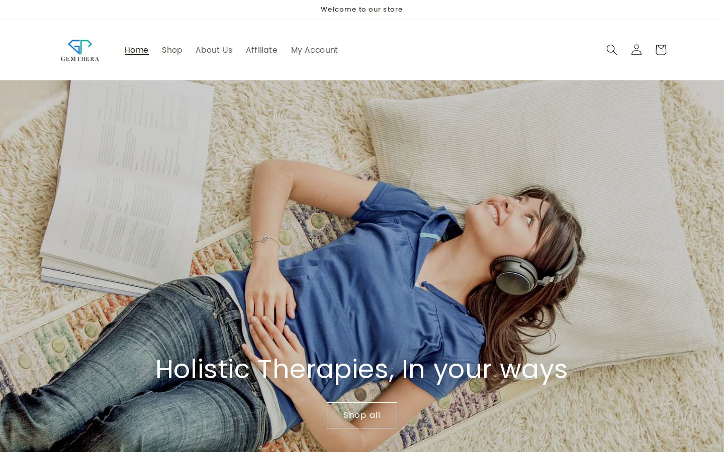 gemthera.com homepage screenshot