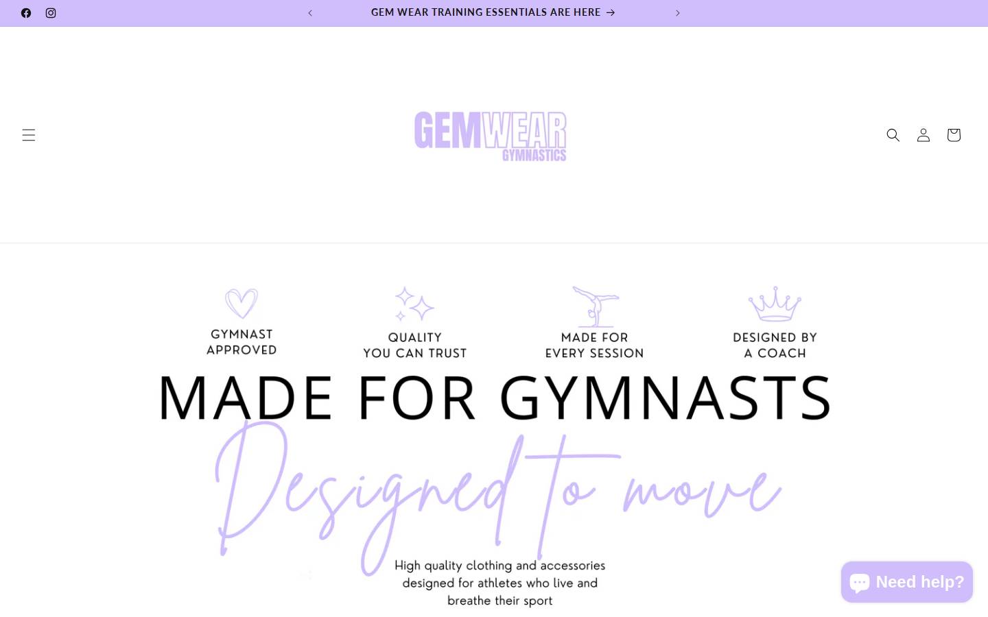gemwear.co.uk homepage screenshot