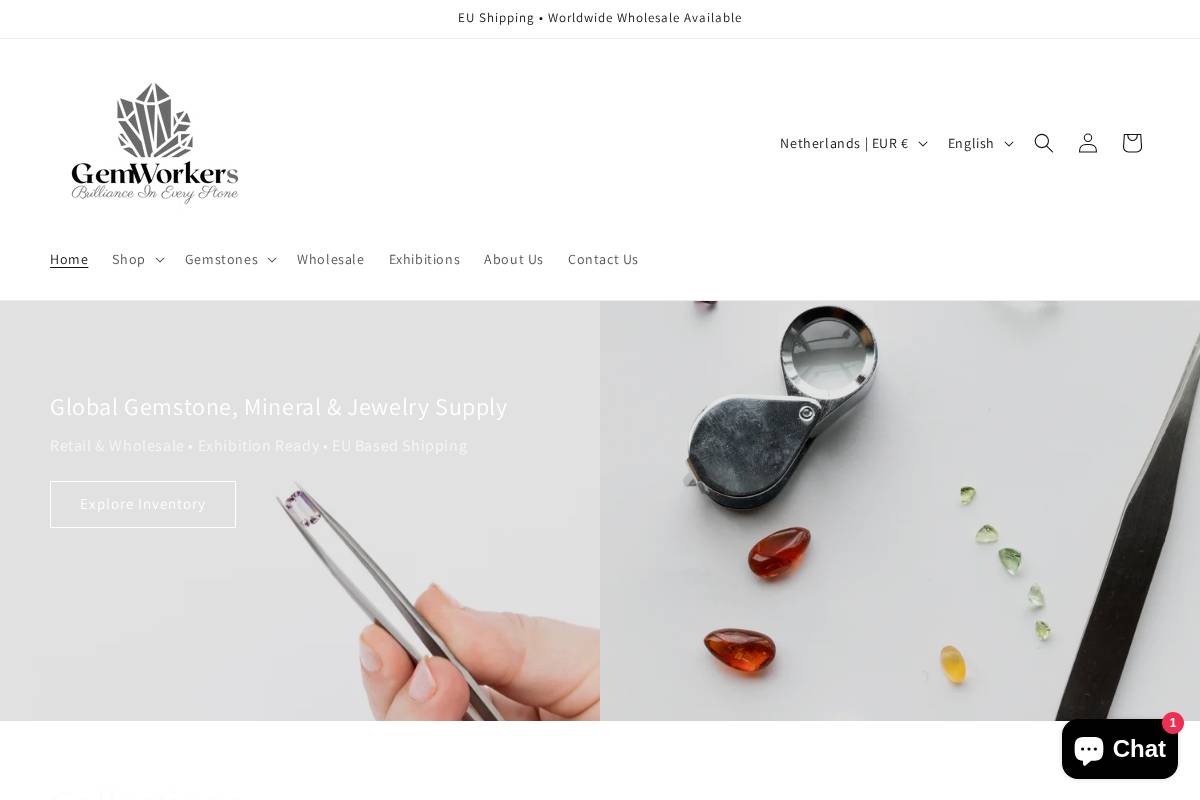 Gemworkers homepage screenshot