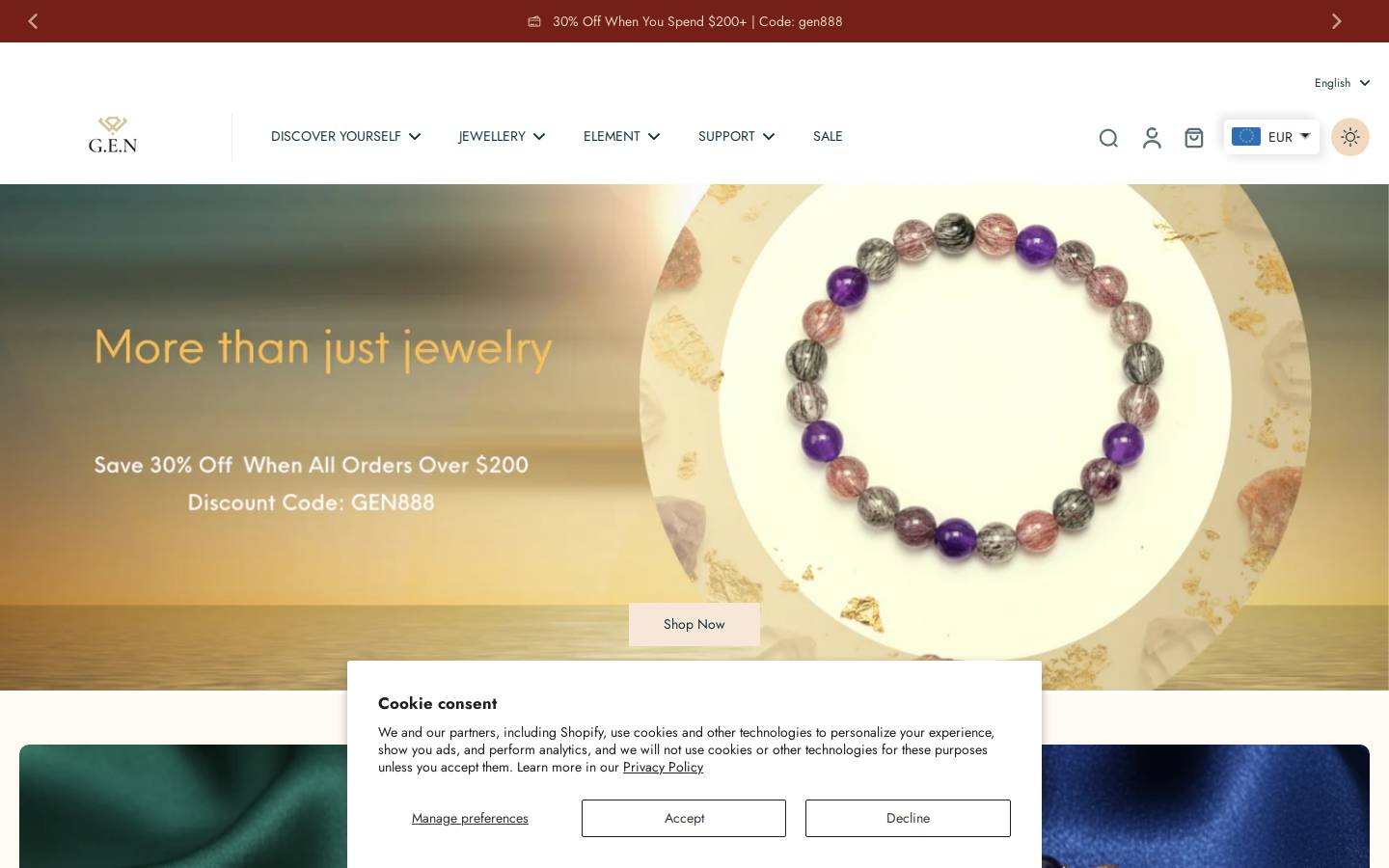 genbeads.com homepage screenshot