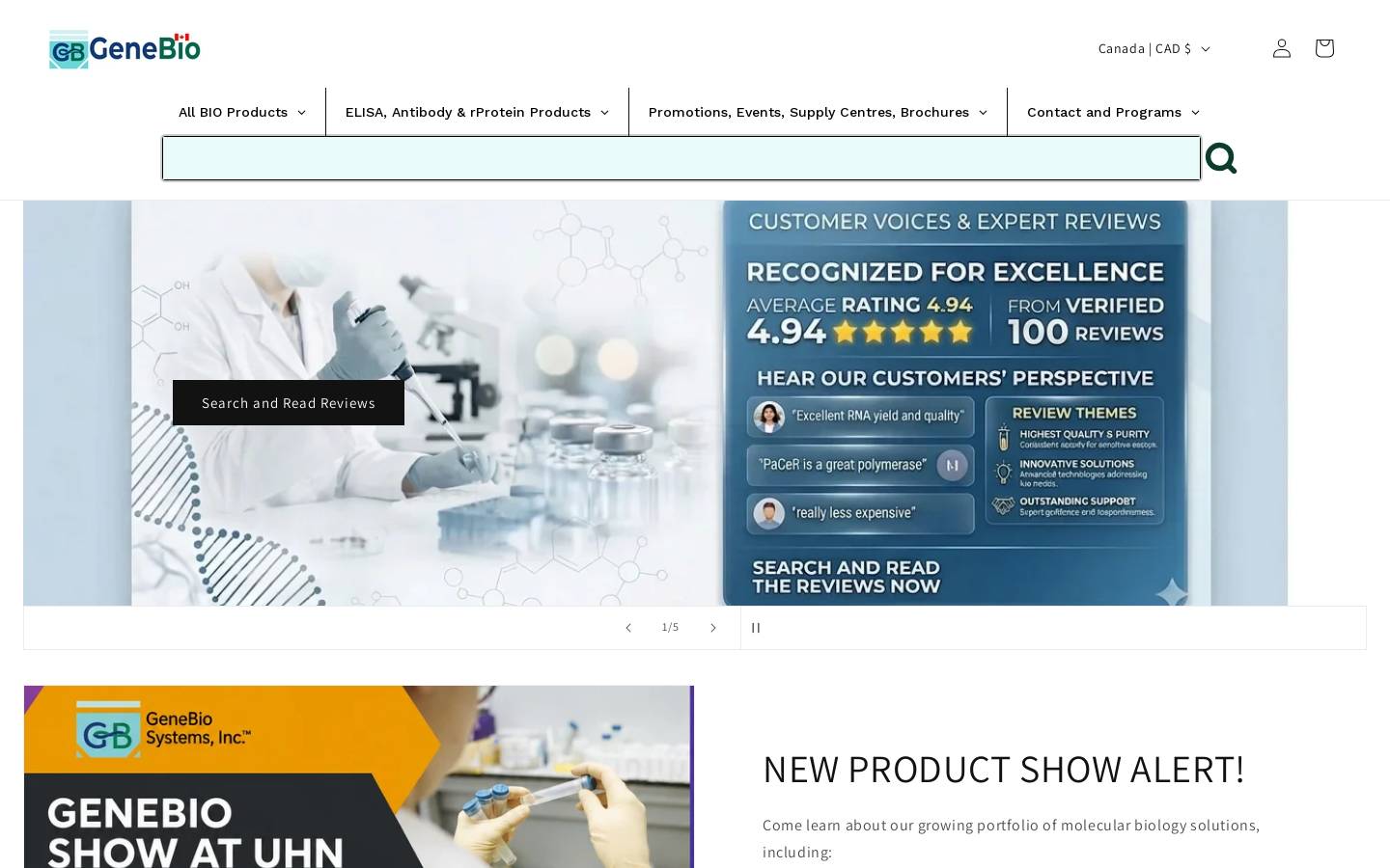 genebiosystems.com homepage screenshot