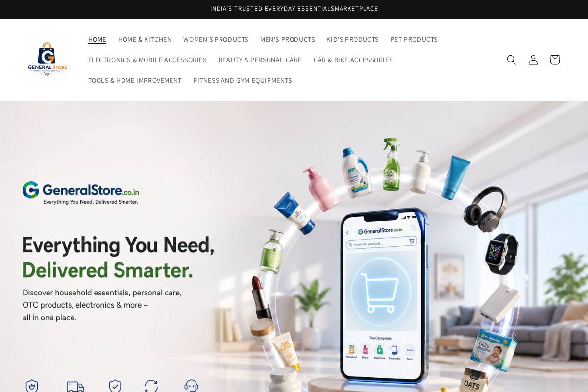 generalstore.co.in homepage screenshot