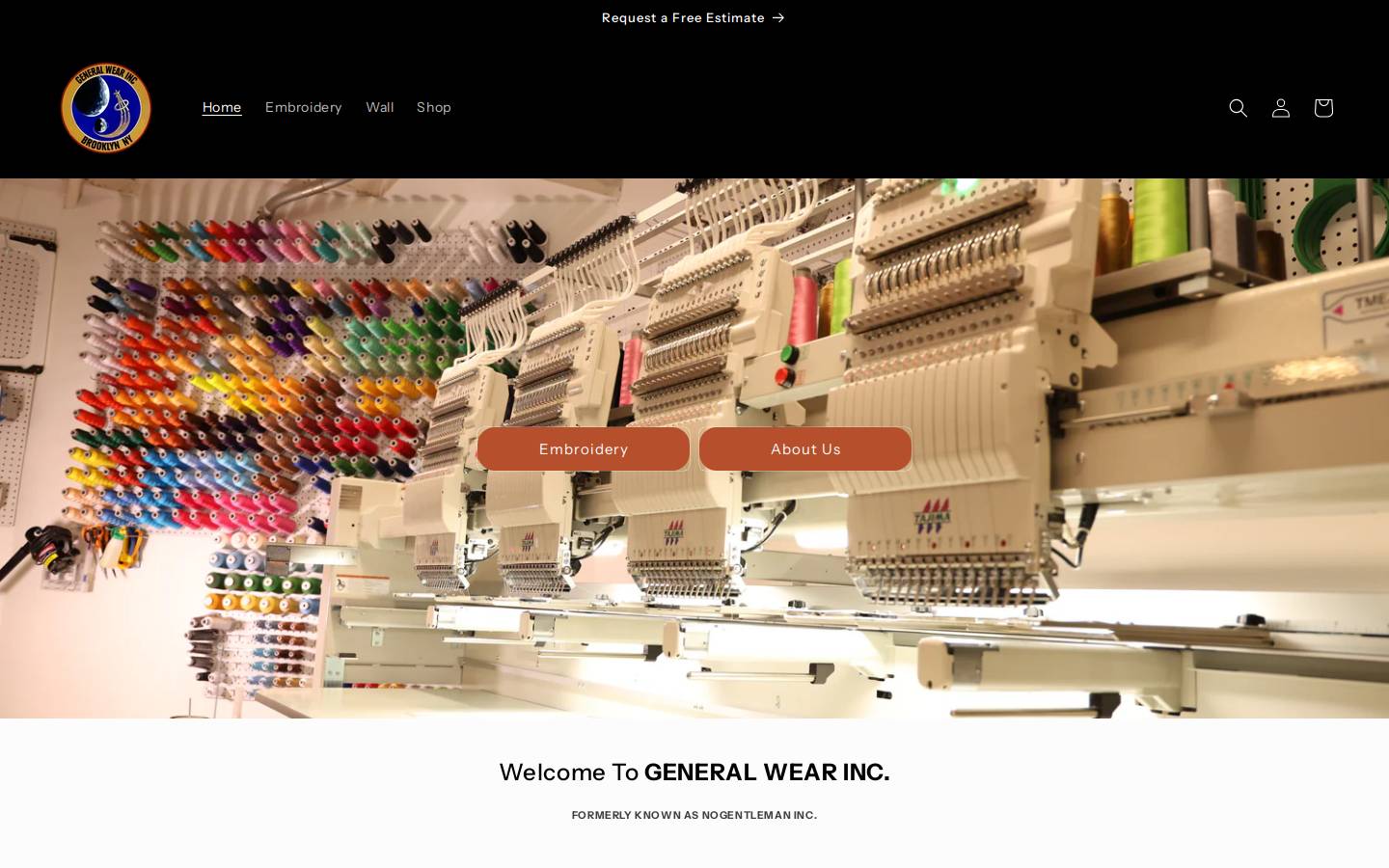 General Wear Inc. homepage screenshot