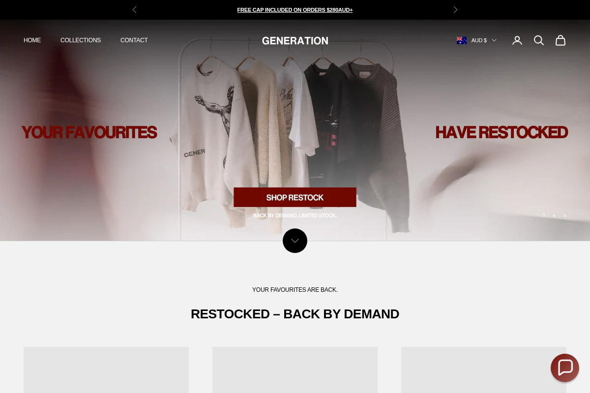 generationclo.co homepage screenshot