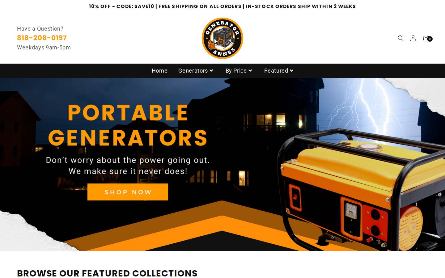 generatorannex.com homepage screenshot