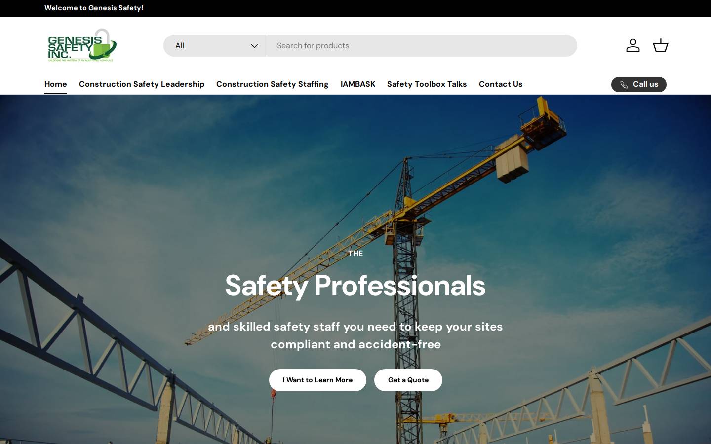 genesissafetyinc.com homepage screenshot