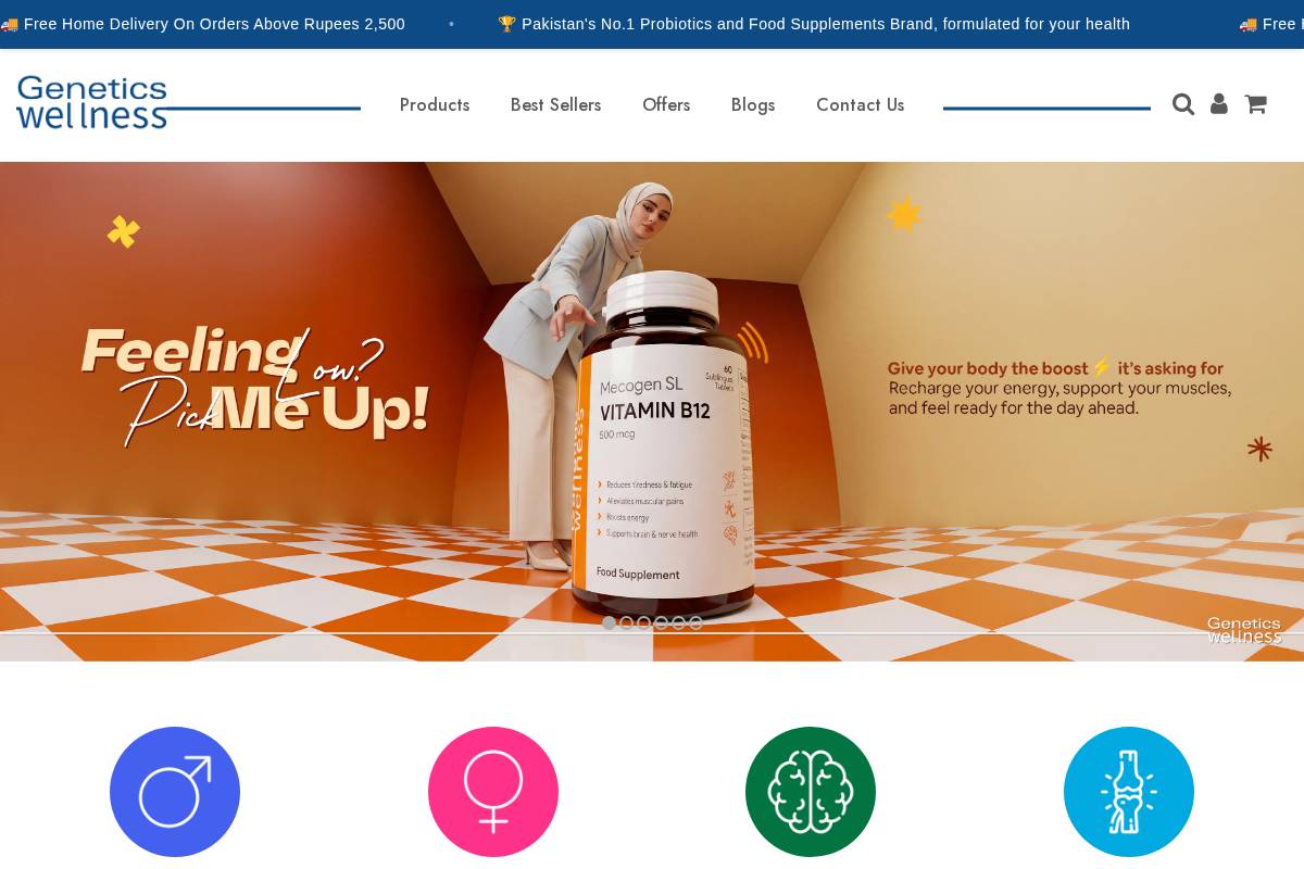 genetics-wellness.com homepage screenshot