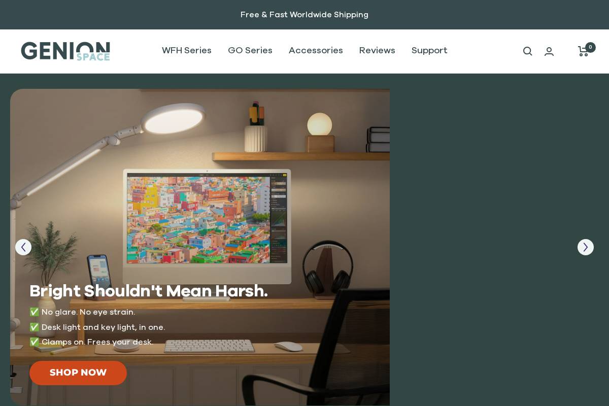 Genion Space homepage screenshot