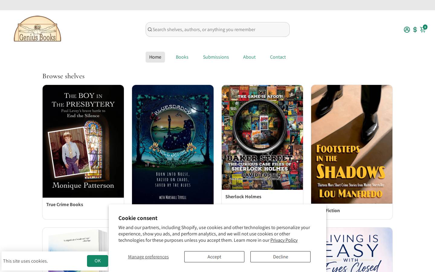 geniusbooks.com.au homepage screenshot