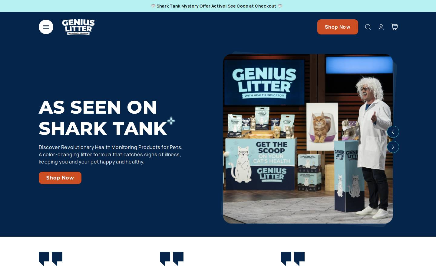 geniuslitter.com homepage screenshot