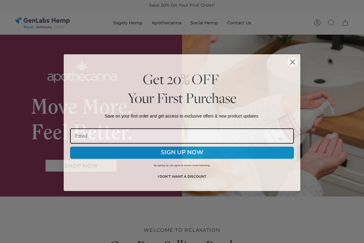 GenLabsHemp homepage screenshot