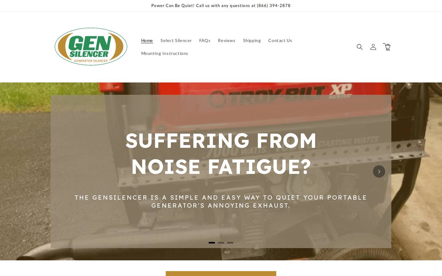 gensilencer.com homepage screenshot