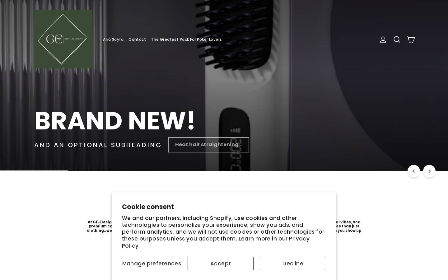gentertainment.store homepage screenshot
