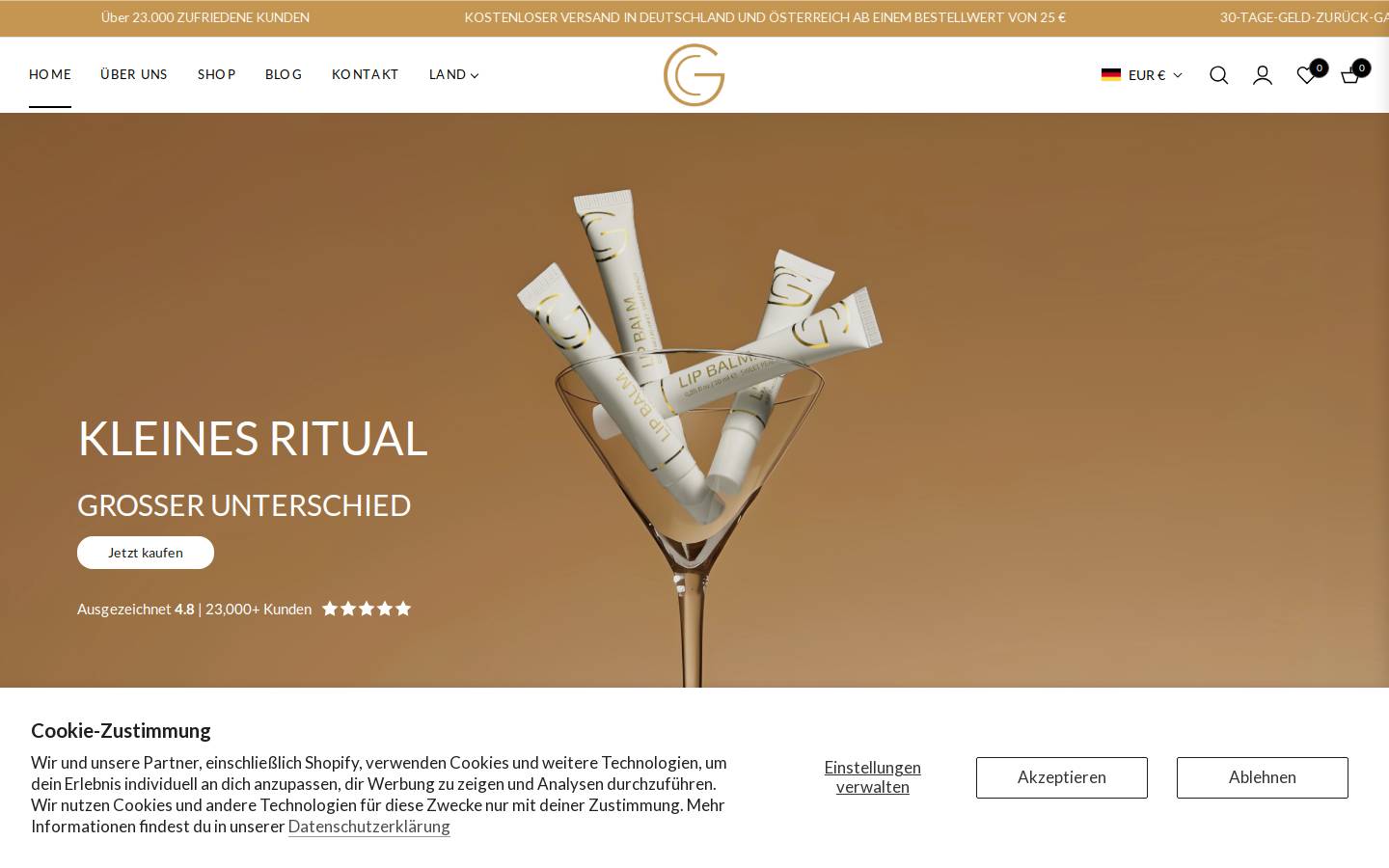 Gentle Care homepage screenshot