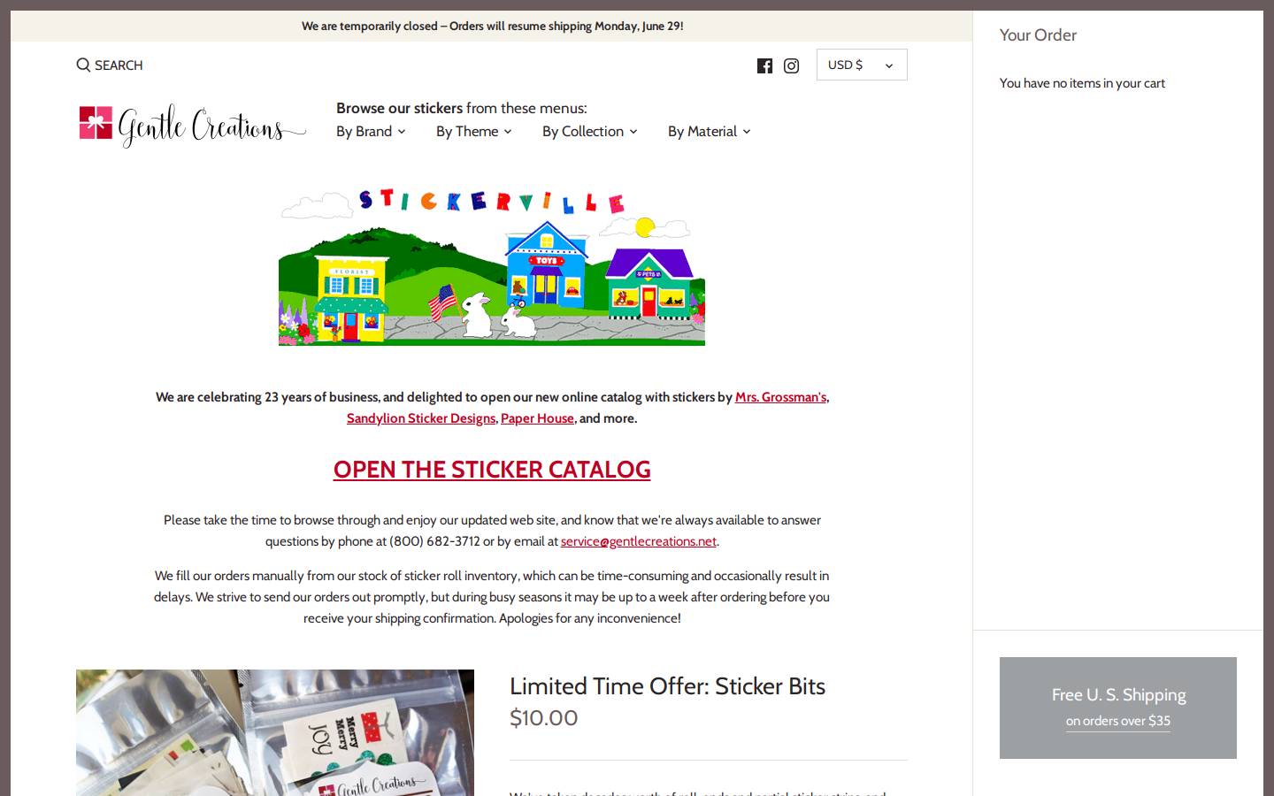 gentlecreations.com homepage screenshot