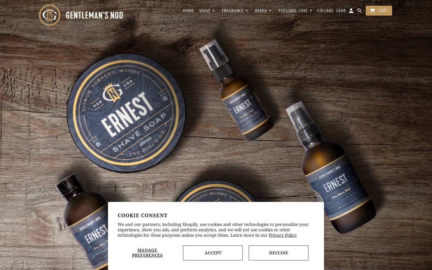 gentlemansnod.com homepage screenshot