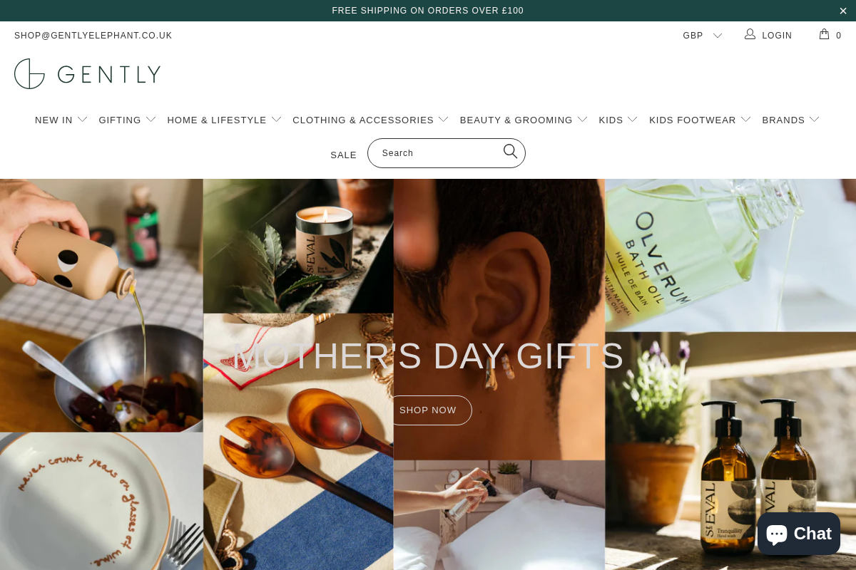 gentlyelephant.co.uk homepage screenshot