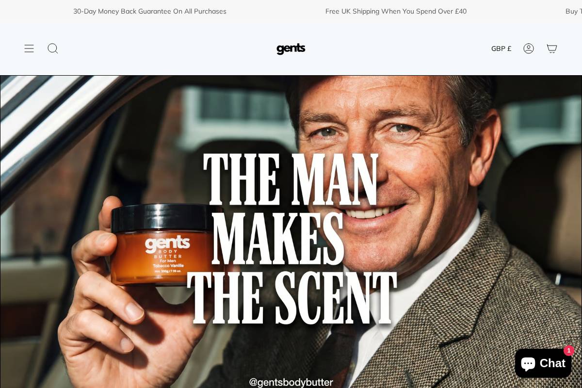 Gentsbodycare homepage screenshot
