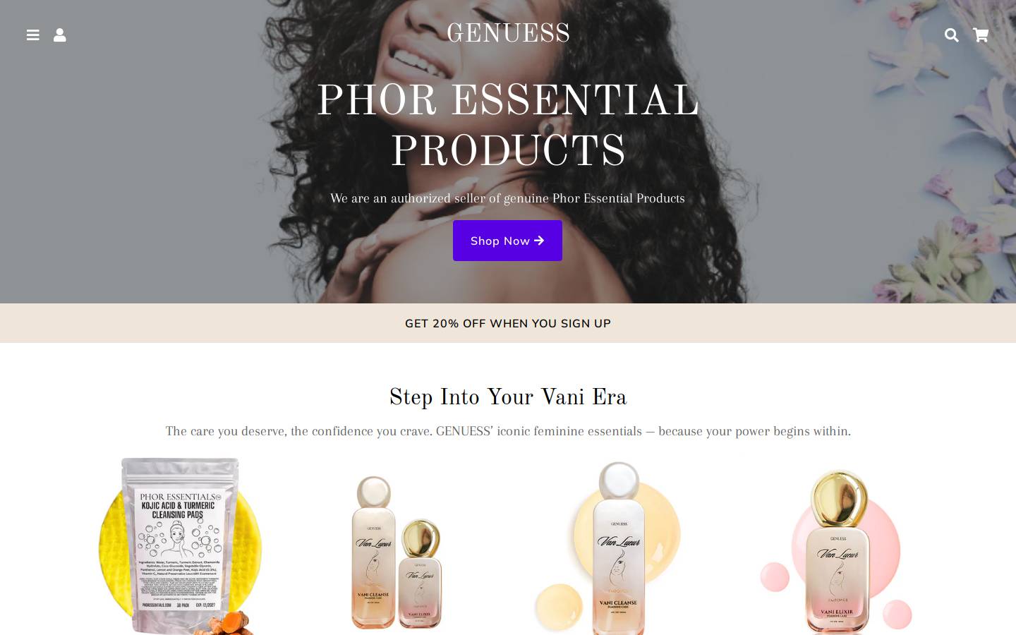 genuess.com homepage screenshot