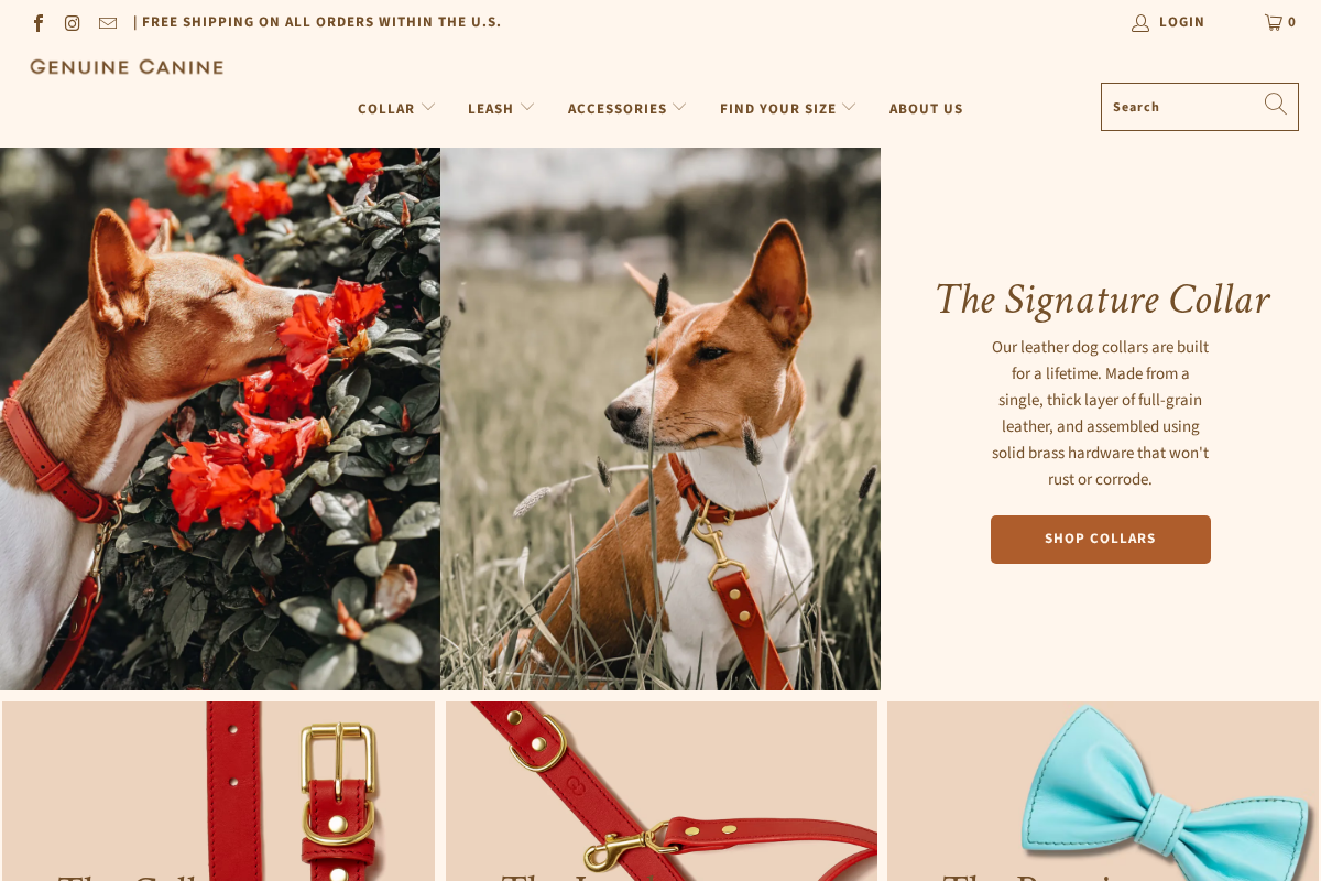 genuinecanine.com homepage screenshot