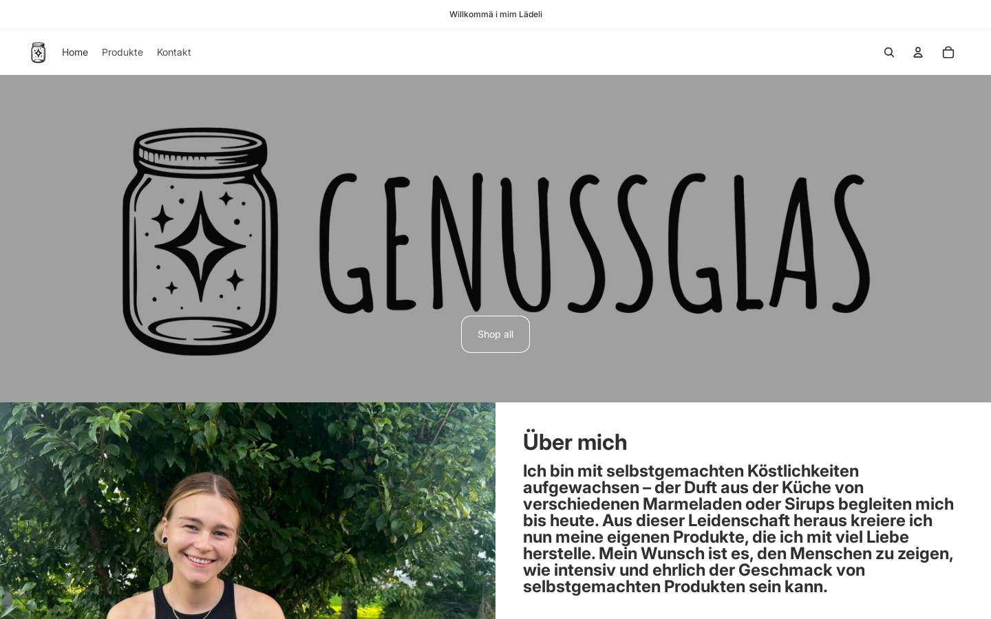 genussglas.ch homepage screenshot