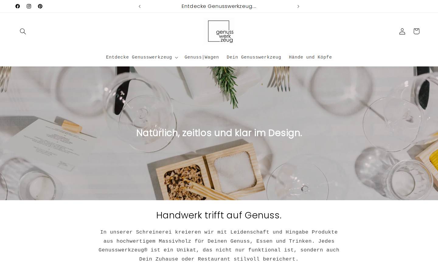 genusswerkzeug.de homepage screenshot