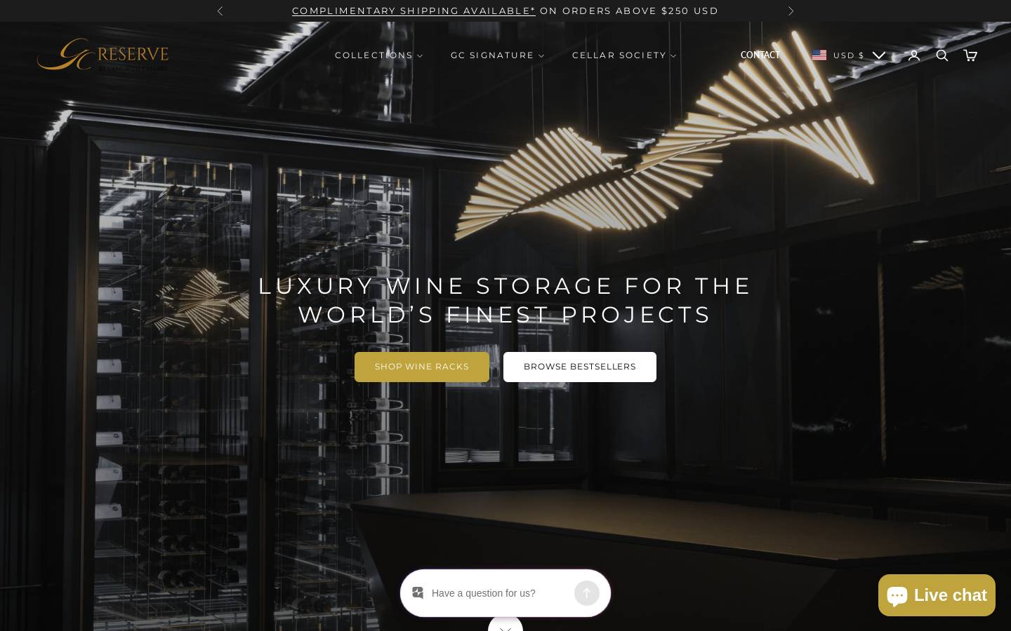 genuwinecellarsreserve.com homepage screenshot