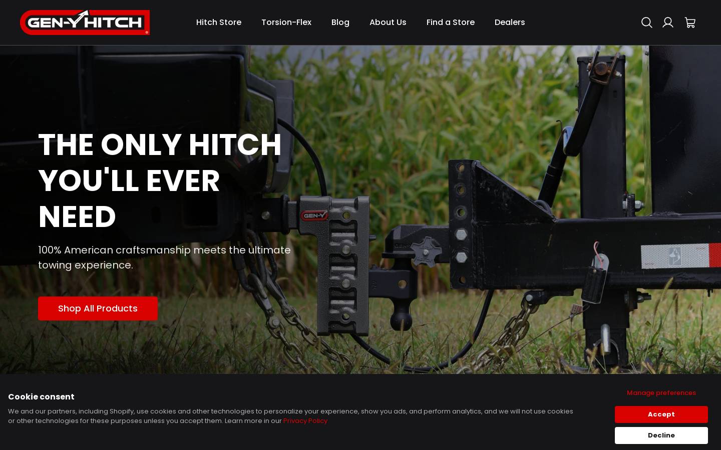 Genyhitch homepage screenshot
