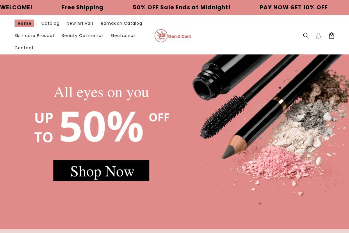 genzcart.store homepage screenshot