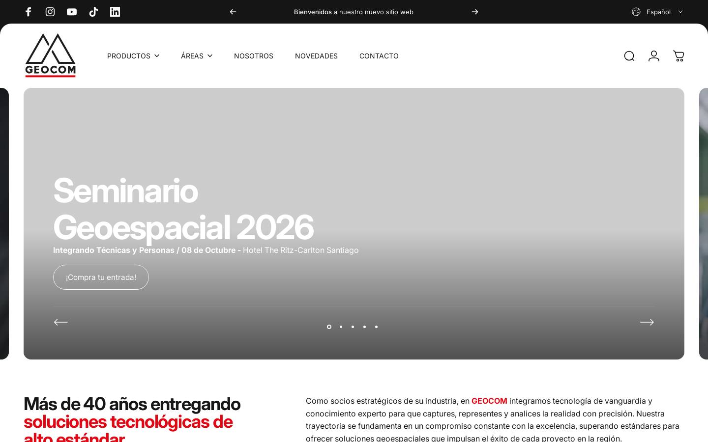 geocom.cl homepage screenshot