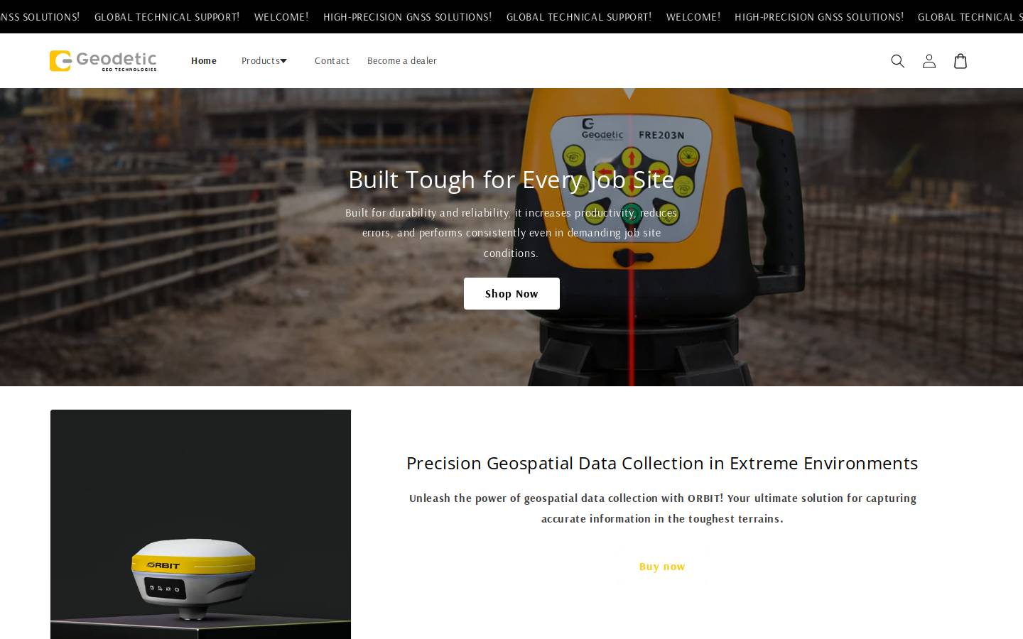 geodeticsystems.com homepage screenshot