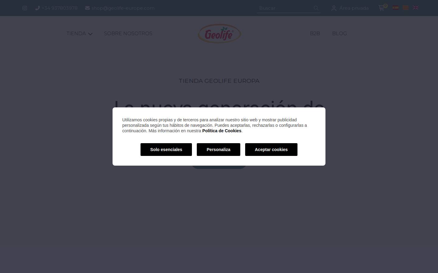 geolifeshop.com homepage screenshot