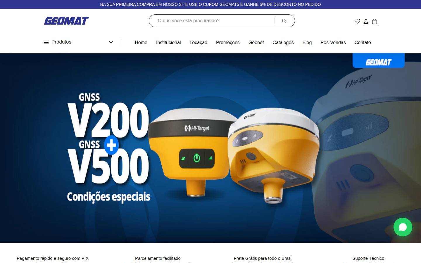 geomat.com.br homepage screenshot