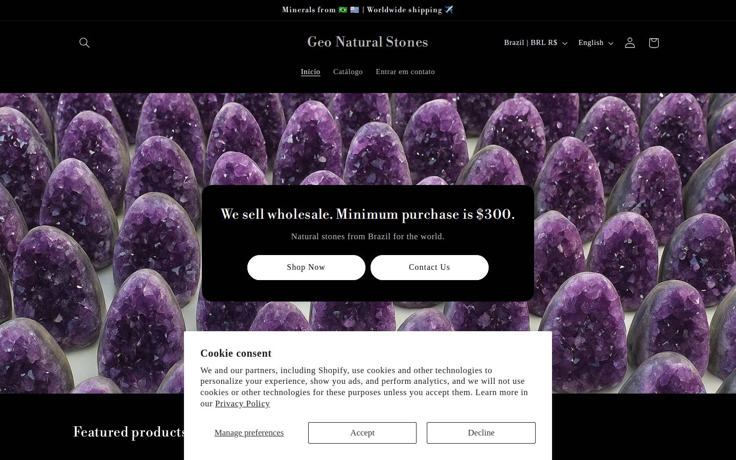 geonaturalstones.com homepage screenshot