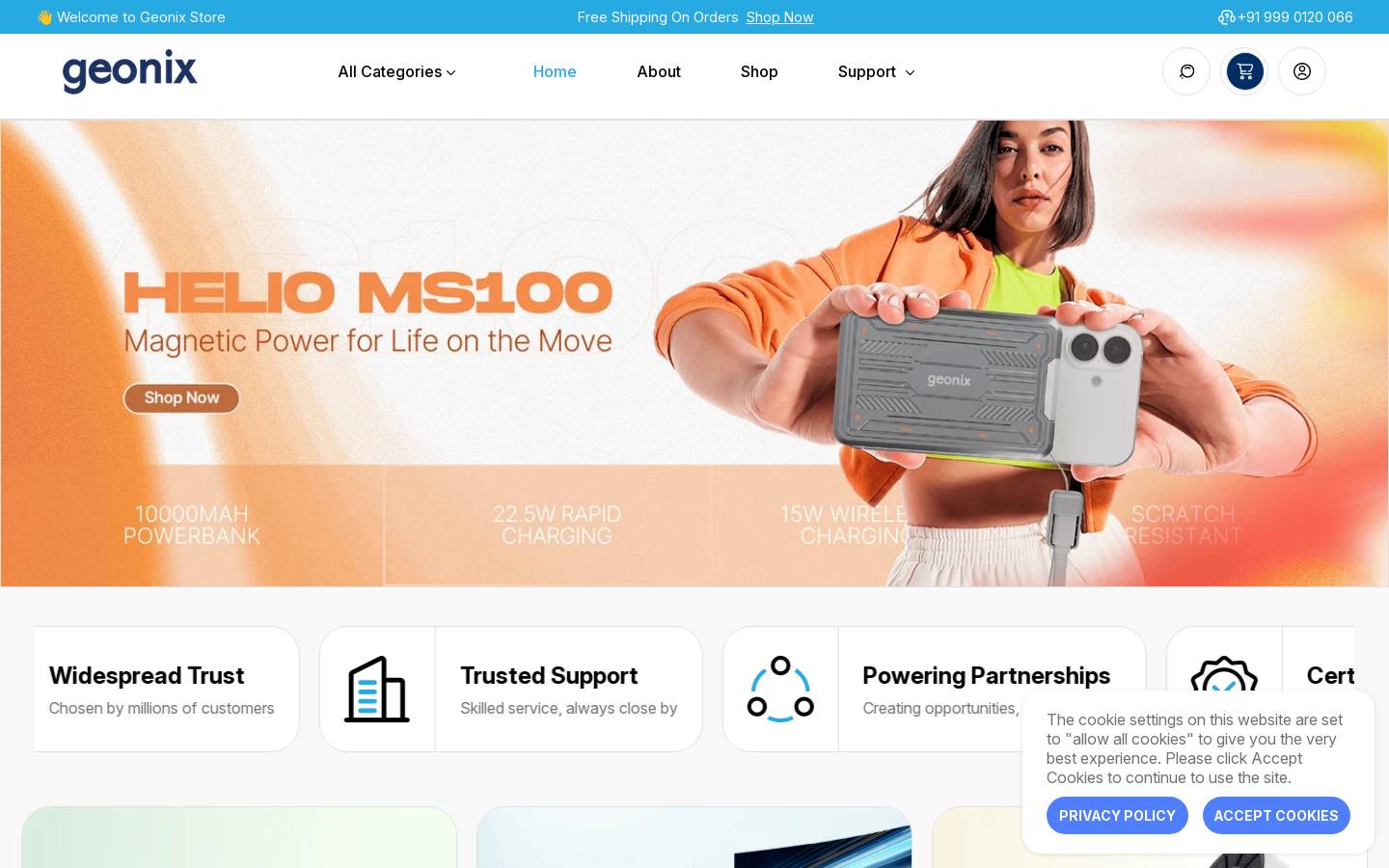 Geonix homepage screenshot