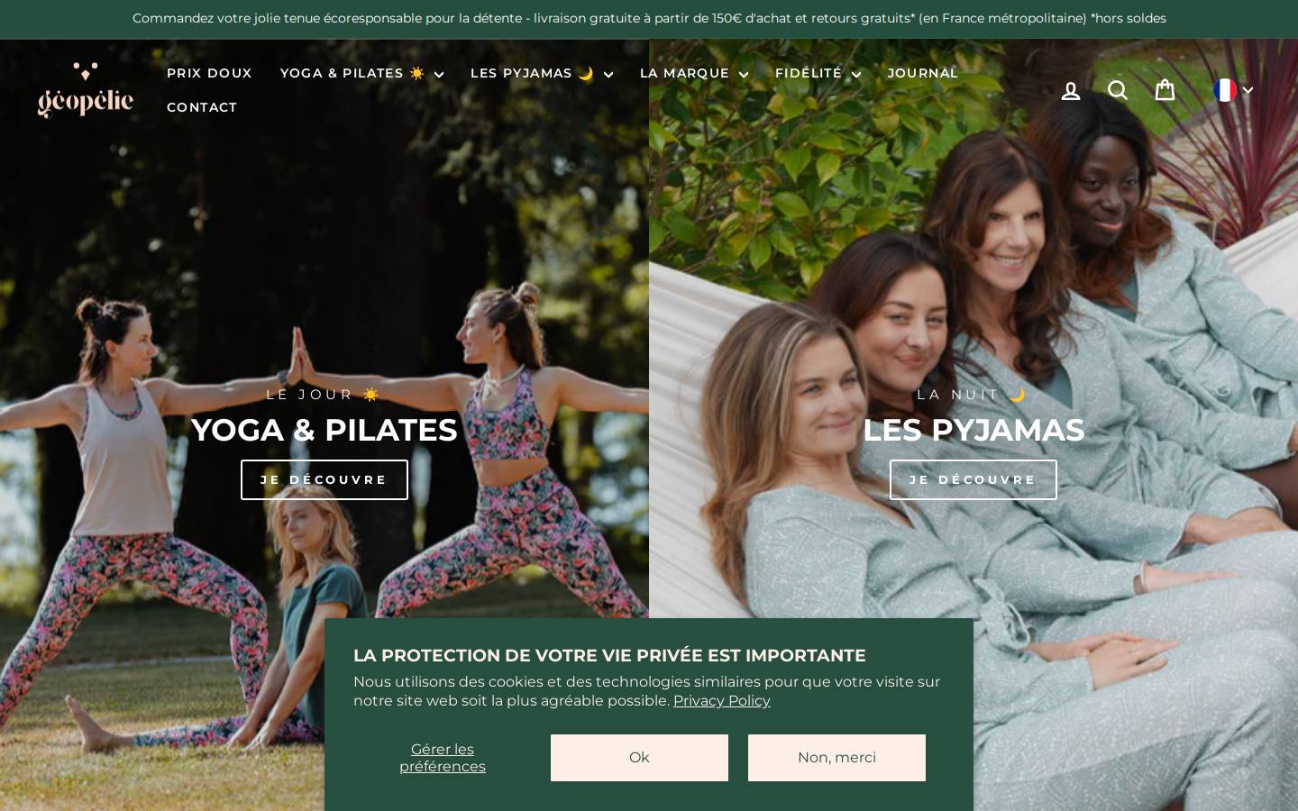 geopelie.com homepage screenshot