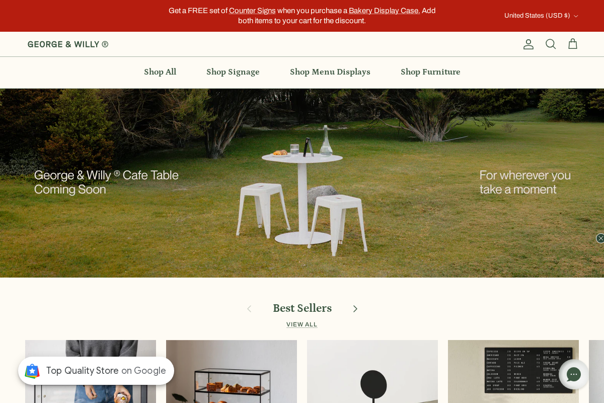 George & Willy homepage screenshot